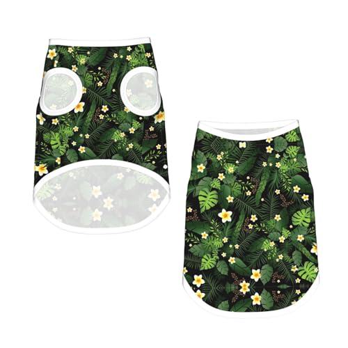 S Pet atmungsaktives ärmelloses T-Shirt - weiche Hawaii-Print dehnbare Weste für Hunde und Katzen, leichtes Tanktop S Pet atmungsaktives ärmelloses T-Shirt - weiche Hawaii-Print dehnbare Weste für Hunde und Katzen, leichtes Tanktop von CPyuqw