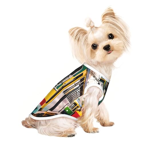 S Pet atmungsaktives ärmelloses T-Shirt – weiche Lissabon-Straßenbahn-Druck, dehnbare Weste für Hunde und Katzen, leichtes Tanktop S Pet atmungsaktives ärmelloses T-Shirt – weiche Lissabon-Straßenbahn-Druck, dehnbare Weste für Hunde und Katzen, leichtes Tanktop von CPyuqw