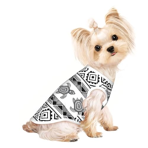 S Pet atmungsaktives ärmelloses T-Shirt - weiche ethnische Schildkröte gestreifter Druck dehnbare Weste für Hunde und Katzen, leichtes Tanktop S Pet atmungsaktives ärmelloses T-Shirt - weiche ethnische Schildkröte gestreifter Druck dehnbare Weste für Hunde und Katzen, leichtes Tanktop von CPyuqw