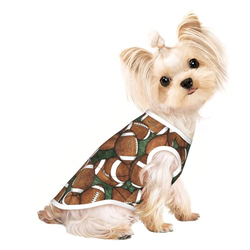 S Pet atmungsaktives ärmelloses T-Shirt – weicher Fußball-grüner Druck, dehnbare Weste für Hunde und Katzen, leichtes Tanktop S Pet atmungsaktives ärmelloses T-Shirt – weicher Fußball-grüner Druck, dehnbare Weste für Hunde und Katzen, leichtes Tanktop von CPyuqw