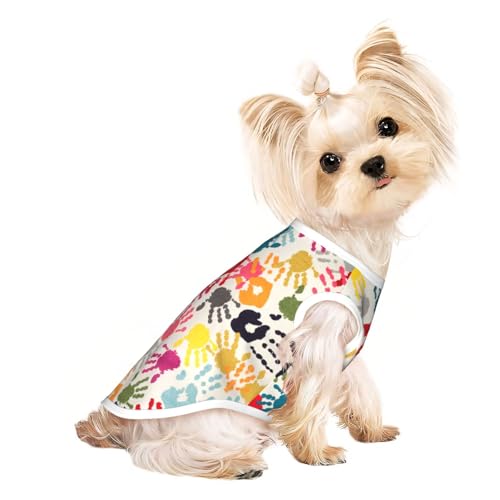 S Pet atmungsaktives ärmelloses T-Shirt - weicher Handdruck, dehnbare Weste für Hunde und Katzen, leichtes Tanktop S Pet atmungsaktives ärmelloses T-Shirt - weicher Handdruck, dehnbare Weste für Hunde und Katzen, leichtes Tanktop von CPyuqw