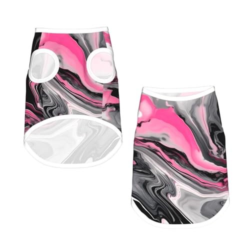 S Pet atmungsaktives ärmelloses T-Shirt – weiches rosa abstraktes Marmor-Grau, künstlerischer Druck, dehnbare Weste für Hunde und Katzen, leichtes Tanktop S Pet atmungsaktives ärmelloses T-Shirt – weiches rosa abstraktes Marmor-Grau, künstlerischer Druck, dehnbare Weste für Hunde und Katzen, leichtes Tanktop von CPyuqw