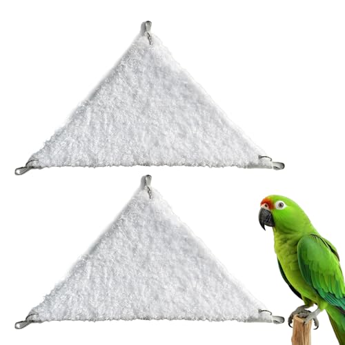 CQJ 2 x Vogelnest, Bett, Hängematte, Spielzeug, Hamster, warm, bequem, Hängehaus für Tauben, Aras, Nymphensittiche, Sittiche, Wellensittiche, Kakadu, Ratten, Bartdrachen (weiß) von CQJ