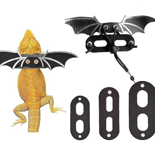 CQJ Bartagamen-Leine, 3 Größen, für Reptilien, Ausflug, Leder, Flügelgeschirr für Bartagamen, Eidechsen, silberfarben CQJ Bartagamen-Leine, 3 Größen, für Reptilien, Ausflug, Leder, Flügelgeschirr für Bartagamen, Eidechsen, silberfarben von CQJ