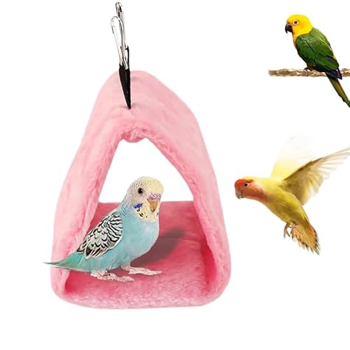 CQJ Vogelnest Kuschelhütte Weiches Plüsch-Hängematten-für Haustiere wie Hamster, Papageien, Aras, Wellensittiche, Edelpapageien, Sittiche, Nymphensittiche, Kakadus und Liebesvögel (Rosa) von CQJ