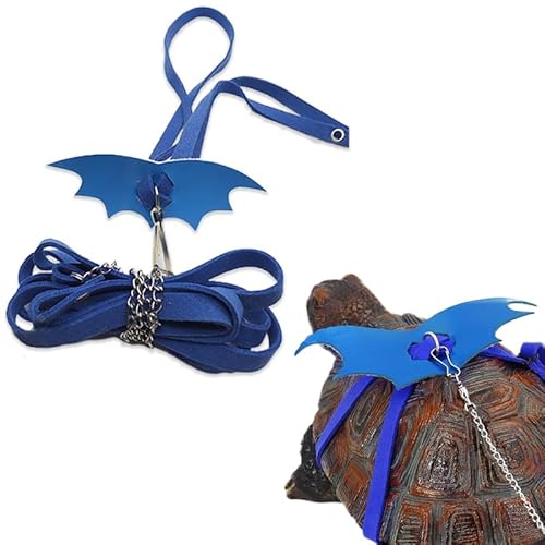 Schildkrötengeschirr und Leine mit Flügeln, Geschirr, Brustkragen, verstellbares Seil, Spaziergang für Schildkrötenreptilien, Blau, Größe L Schildkrötengeschirr und Leine mit Flügeln, Geschirr, Brustkragen, verstellbares Seil, Spaziergang für Schildkrötenreptilien, Blau, Größe L von CQJ