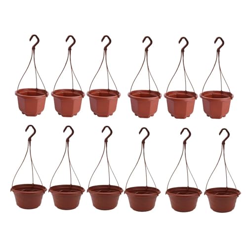 Terrarien für Blumenkübel 12 Pcs Container Achteckige Kunststoff Blumentopf Terrarium Hängenden Korb Garten Pflanzer Flaschengarten von CQJJXKYC