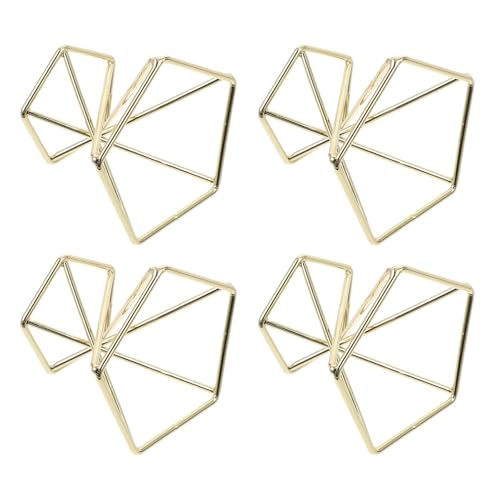 Terrarien für Blumenkübel 4 Pcs Terrarium Air Ananas Stehen Anlage Steht Halter Blume Display Desktop Rose Gold Regal Flaschengarten(Golden) von CQJJXKYC