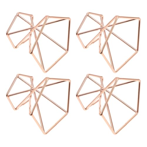 Terrarien für Blumenkübel 4 Pcs Terrarium Air Ananas Stehen Anlage Steht Halter Blume Display Desktop Rose Gold Regal Flaschengarten(Rose Gold) von CQJJXKYC
