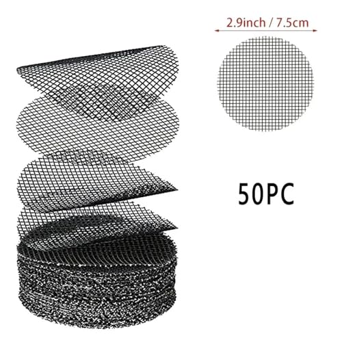 Terrarien für Blumenkübel 50-teiliges Topflochsieb, rundes Drainagelochsieb zur Vermeidung von Erdverlust, Dichtung für Pflanzendrainagesieb Flaschengarten(50PC-7.5cm) von CQJJXKYC