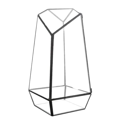 Terrarien für Blumenkübel Terrarium Moderner handgefertigter Pflanztopf aus Glas mit Tür Handgemachter Pflanztopf aus Glas Kleines geometrisches Terrarium Flaschengarten von CQJJXKYC