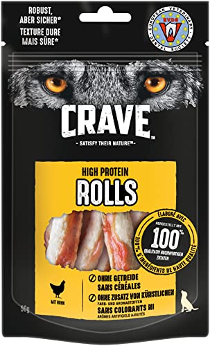 CRAVE™ Hund Beutel High Protein Rolls mit Huhn 1 x 50g von CRAVE