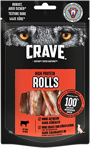 CRAVE™ Hund Beutel High Protein Rolls mit Rind 1 x 50g von CRAVE