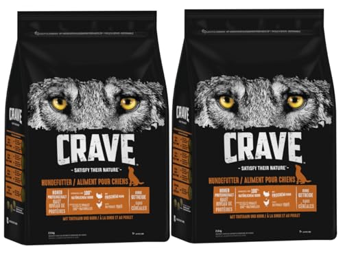 CRAVE Hund Beutel mit Truthahn und Huhn 2 x 2,8kg von CRAVE