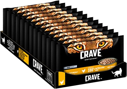 CRAVE Katze Portionsbeutel Multipack Sauce mit Huhn 13 x 4x85g von CRAVE