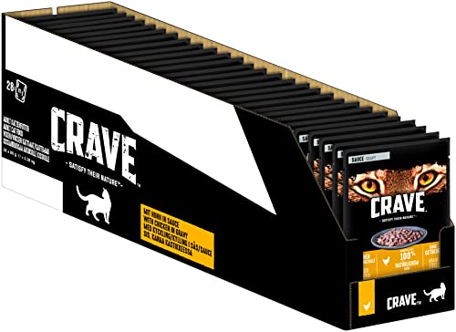 CRAVE Katze Portionsbeutel Sauce mit Huhn 28 x 85g von CRAVE