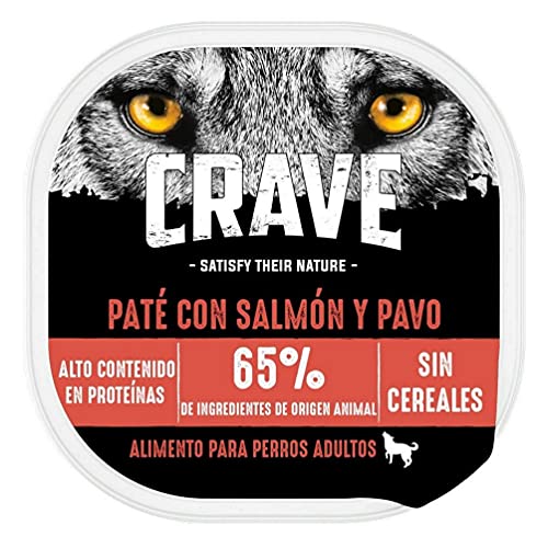 Crave Nassfutter für Erwachsene Hunde, Lachs und Truthahn, 10 x 300 g Crave Nassfutter für Erwachsene Hunde, Lachs und Truthahn, 10 x 300 g von CRAVE