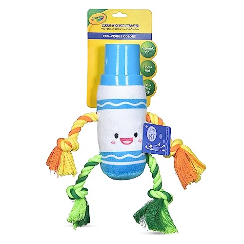 Crayola Hundespielzeug für Haustiere, blaues Markierungsseil, Plüsch, Quietschelement, 15.2 cm, Welpenspielzeug mit sichtbaren Farben, gemischtes Material, Gummikappe, Plüschkörper mit Quietscher Crayola Hundespielzeug für Haustiere, blaues Markierungsseil, Plüsch, Quietschelement, 15.2 cm, Welpenspielzeug mit sichtbaren Farben, gemischtes Material, Gummikappe, Plüschkörper mit Quietscher von CRAYOLA