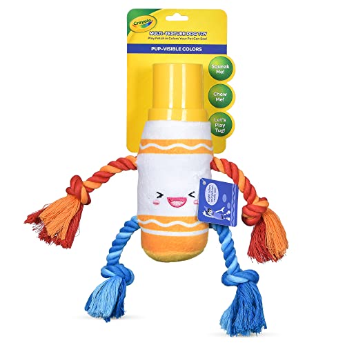 Crayola Hundespielzeug für Haustiere, gelbes Markierungsseil, Plüsch, Quietschelement, 15.2 cm, Welpenspielzeug mit sichtbaren Farben, gemischtes Material, Gummikappe, Plüschkörper mit Quietscher Crayola Hundespielzeug für Haustiere, gelbes Markierungsseil, Plüsch, Quietschelement, 15.2 cm, Welpenspielzeug mit sichtbaren Farben, gemischtes Material, Gummikappe, Plüschkörper mit Quietscher von CRAYOLA