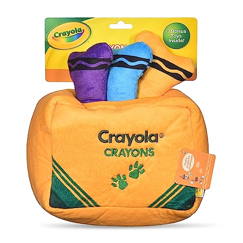 Crayola Hundespielzeug für Haustiere, mit Quietschelement, 20.3 cm, sichtbare Farbspielzeug, Hunde sehen am besten, Burrow-Stil, Bereicherung, Hundespielzeug von CRAYOLA