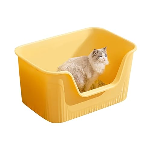 Katzentoilette, Katzentoilette, Kunststoff-Katzentoilette, offene Oberseite, mit kostenloser Schaufel, abnehmbarer Rand, einfache Reinigung, 55 x 39 x 26 cm Katzentoilette, Katzentoilette, Kunststoff-Katzentoilette, offene Oberseite, mit kostenloser Schaufel, abnehmbarer Rand, einfache Reinigung, 55 x 39 x 26 cm von CRAZY LEDI