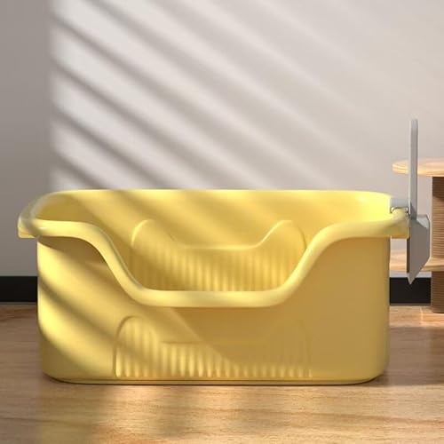 Katzentoilette mit Schaufel, Offene Oberseite, Abnehmbarer Rand, 60 x 42 x 22 cm, Kunststoff (60.42.22 cm) von CRAZY LEDI