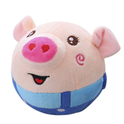 CRGANGZY Hundebälle, interaktives Hundespielzeug, langlebiges, bewegungsaktiviertes, automatisches Plüsch-Rollballspielzeug for Welpen/kleine/mittlere wiederaufladbar über USB von CRGANGZY