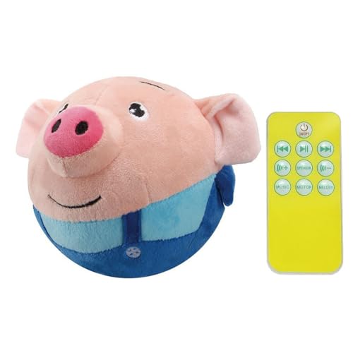 CRGANGZY Hundebälle, interaktives Hundespielzeug, langlebiges, bewegungsaktiviertes, automatisches Plüsch-Rollballspielzeug for Welpen/kleine/mittlere wiederaufladbar über USB von CRGANGZY