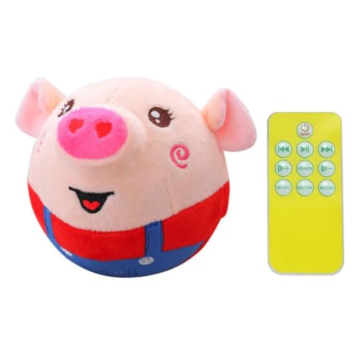 CRGANGZY Hundebälle, interaktives Hundespielzeug, langlebiges, bewegungsaktiviertes, automatisches Plüsch-Rollballspielzeug for Welpen/kleine/mittlere wiederaufladbar über USB von CRGANGZY