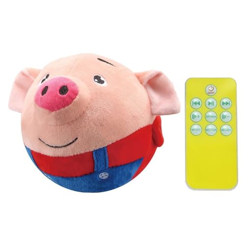 CRGANGZY Hundebälle, interaktives Hundespielzeug, langlebiges, bewegungsaktiviertes, automatisches Plüsch-Rollballspielzeug for Welpen/kleine/mittlere wiederaufladbar über USB von CRGANGZY