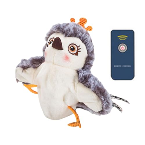 CRGANGZY Interaktive Katzenspielzeugkätzchen -Chirping -Vogelspielzeug Plüschkatzen Haustiere necken Spielzeug Elektrische Quietsch Simulationsvogel for Innenkatzen (Fernbedienung) von CRGANGZY