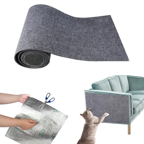 CRGANGZY Kratzmatte Katze Katzenkratzbretter Selbstklebend Kratzteppich, Cat Scratching Mat, DIY Trimmbarer Teppich Katzenkratzbretter, Kratzschutz Katzenkratzmatte für Teppiche Sofa Möbel von CRGANGZY