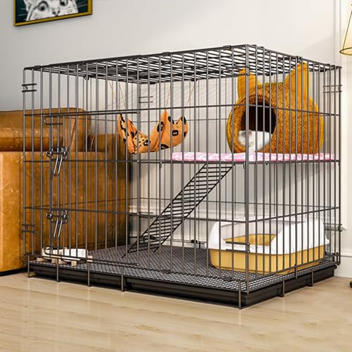 Faltbar doppelschichtiger Katzenzaun, Metalldrahtgitterkäfig für Kleintiere, Kleintierkäfig für den Innen- und Außenbereich für Katzen, Chinchillas, Kaninchen und Kleintiere(Black,33.4x27.5in/85x70cm) Faltbar doppelschichtiger Katzenzaun, Metalldrahtgitterkäfig für Kleintiere, Kleintierkäfig für den Innen- und Außenbereich für Katzen, Chinchillas, Kaninchen und Kleintiere(Black,33.4x27.5in/85x70cm) von CRGOEUM