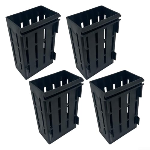 4 sichere Pflanzenhalter für Aquarien, zur Verbesserung der Aquascaping, mit Wasserpflanzenanbau und Dekorationen (schwarz) von CRIDENG