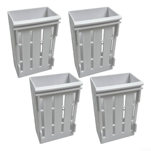 4 sichere Pflanzenhalter für Aquarien, zur Verbesserung der Aquascaping, mit Wasserpflanzenanbau und Dekorationen (weiß) von CRIDENG