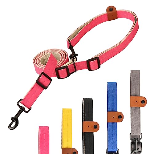 Crown Koni Hundeleine, 15 mm, Rosa, leicht, gepolstert, für Spaziergänge oder Training, große und mittelgroße Hunde, Doppelnähte, schützendes Haustierzubehör, einfach zu bedienen von CROWN KONI