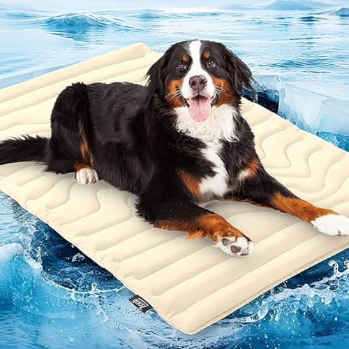 CRTZHA Barkley Kühlmatte, Barkley Hundekühlkissen, Opticnock Hundekühlmatte, Haustierkühlkissen für Katzen, tragbare selbstkühlende Matte für Haustiere, Sommer hält Ihr Haustier kühl (Beige,S) CRTZHA Barkley Kühlmatte, Barkley Hundekühlkissen, Opticnock Hundekühlmatte, Haustierkühlkissen für Katzen, tragbare selbstkühlende Matte für Haustiere, Sommer hält Ihr Haustier kühl (Beige,S) von CRTZHA