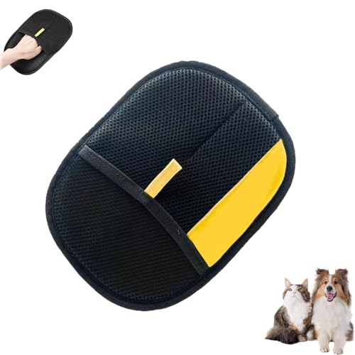 CRTZHA Goalintent Haustierhandschuhe, Goalintent Tierhaarentferner Elektrostatische Handschuhe, Haarentfernungshandschuhe, Wiederverwendbarer Katzen- & Hundehaarentferner für die Couch (1PC) von CRTZHA