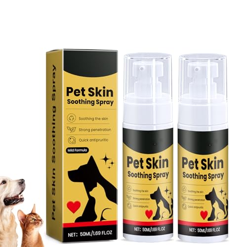 CRTZHA Zoomie Hundespray, Hautpflegespray, Hautberuhigungsspray, Juckreizlinderungsspray und Behandlung von juckenden Stellen, Linderung von Allergien und trockener, juckender Haut (2PCS) von CRTZHA
