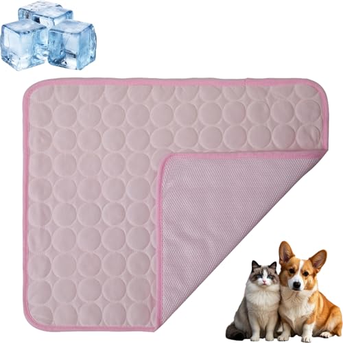 Kittra Cooling Mat for Cats, Kittra Cooling Mat Indoor, 𝐂ooling 𝐌at for Dogs, Pet 𝐂ooling 𝐌at, Cool and Healthy 𝐂ooling Bed 𝐟or Pet, Keep Your 𝐏et Cool and Comfy (Pink,XL) von CRTZHA