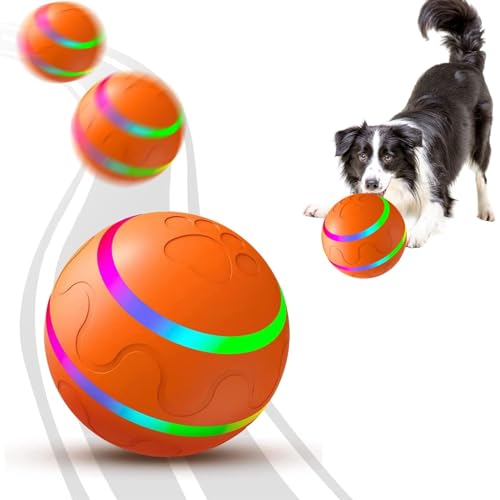 CSD Automatisches interaktives Hundeballspielzeug, Peppy Pet Ball für Langeweile und Stimulieren, USB wiederaufladbarer aktiver Rolling Ball für Indoor Hunde/Katzen von CSD