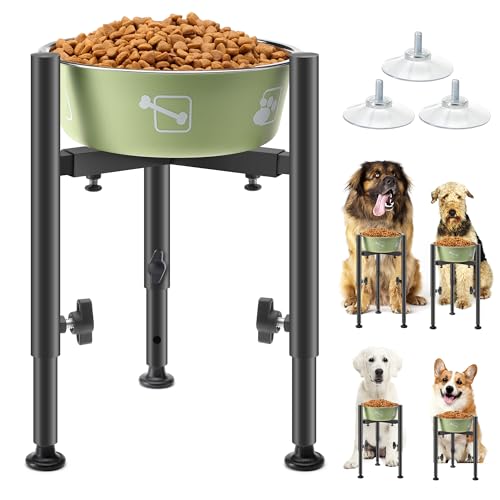 Erhöhter Hundenapfständer – erhöhter Hundenapfständer für große, mittelgroße und kleine Hunde, verstellbarer Futternapfhalter, passend für die meisten Futter- und Wassernäpfe von CSD