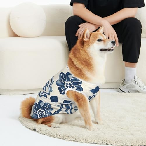 CSIVKEJ Haustierbekleidung für Katzen und Hunde, Mandala-Blau, weich, niedlich, Welpen, Weste, für kleine, mittelgroße und große Hunde CSIVKEJ Haustierbekleidung für Katzen und Hunde, Mandala-Blau, weich, niedlich, Welpen, Weste, für kleine, mittelgroße und große Hunde von CSIVKEJ
