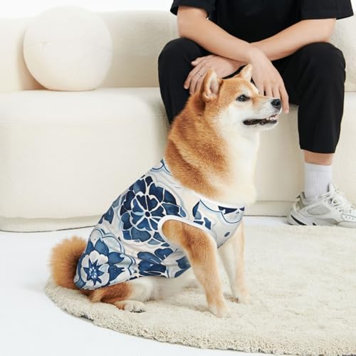 CSIVKEJ Haustierbekleidung für Katzen und Hunde, Mandala-Blau, weich, niedlich, Welpen, Weste, für kleine, mittelgroße und große Hunde CSIVKEJ Haustierbekleidung für Katzen und Hunde, Mandala-Blau, weich, niedlich, Welpen, Weste, für kleine, mittelgroße und große Hunde von CSIVKEJ