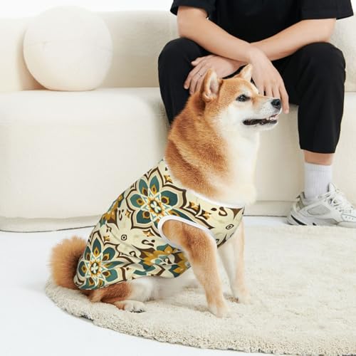 CSIVKEJ Haustierbekleidung für Katzen und Hunde, Mandala-Druck, weich, niedlich, Welpen, Weste, kleine, mittelgroße und große Hunde CSIVKEJ Haustierbekleidung für Katzen und Hunde, Mandala-Druck, weich, niedlich, Welpen, Weste, kleine, mittelgroße und große Hunde von CSIVKEJ