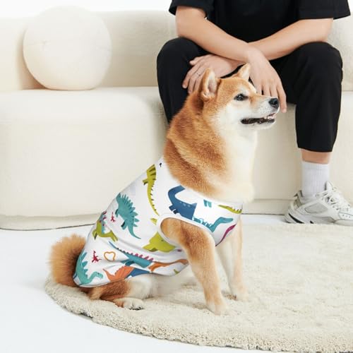 CSIVKEJ Haustierbekleidung für Katzen und Hunde, mit Dinosaurier-Muster, weich, niedlich, für kleine, mittelgroße und große Hunde CSIVKEJ Haustierbekleidung für Katzen und Hunde, mit Dinosaurier-Muster, weich, niedlich, für kleine, mittelgroße und große Hunde von CSIVKEJ
