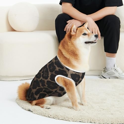 CSIVKEJ Hunde-T-Shirt für Katzen und Hunde, weich, niedlich, für kleine und mittelgroße Hunde, Braun / Schwarz CSIVKEJ Hunde-T-Shirt für Katzen und Hunde, weich, niedlich, für kleine und mittelgroße Hunde, Braun / Schwarz von CSIVKEJ