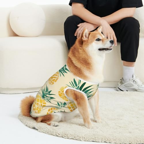 CSIVKEJ Hunde-T-Shirt mit Ananas-Aufdruck, für Katzen und Hunde, weich, niedlich, für kleine, mittelgroße und große Hunde CSIVKEJ Hunde-T-Shirt mit Ananas-Aufdruck, für Katzen und Hunde, weich, niedlich, für kleine, mittelgroße und große Hunde von CSIVKEJ