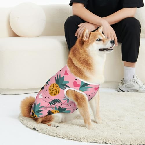 CSIVKEJ Hunde-T-Shirt mit Ananas-Aufdruck, für Katzen und Hunde, weich, niedlich, für kleine, mittelgroße und große Hunde CSIVKEJ Hunde-T-Shirt mit Ananas-Aufdruck, für Katzen und Hunde, weich, niedlich, für kleine, mittelgroße und große Hunde von CSIVKEJ