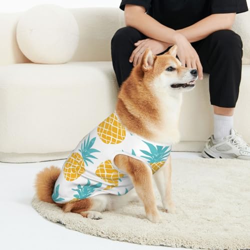 CSIVKEJ Hunde-T-Shirt mit Ananas-Aufdruck, für Katzen und Hunde, weich, niedlich, für kleine, mittelgroße und große Hunde CSIVKEJ Hunde-T-Shirt mit Ananas-Aufdruck, für Katzen und Hunde, weich, niedlich, für kleine, mittelgroße und große Hunde von CSIVKEJ